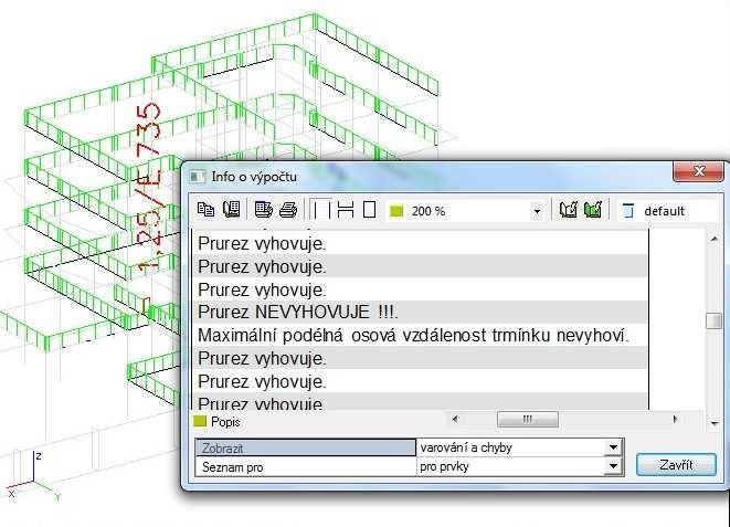 Obr. 4-16 Grafické posouzení nosníků na konstrukční zásady pro nejlepší řešení Základní skupiny parametrů Z X Y