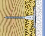 184 TALÍŘOVÉ HMOŽDINKY, KOTVENÍ MARKÝZ Talířová hmoždinka Termofix 6H se šroubem do dřeva Talířová hmoždinka pro upevnění ETICS na dřevěné konstrukce a výplňové stavební prvky.