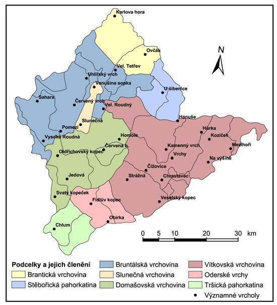 29 Tršická pahorkatina (IVC-8H) Tršická pahorkatina zaujímá nejjižnější část Nízkého Jeseníku.