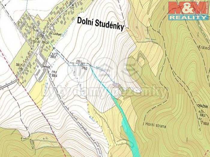 3. Celkový popis nemovitosti (dle dat uvedených v inzerci) Slovní popis Nabízíme k prodeji dva pozemky o celkové výměře 9724 m2, katastrální území Dolní Studénky,