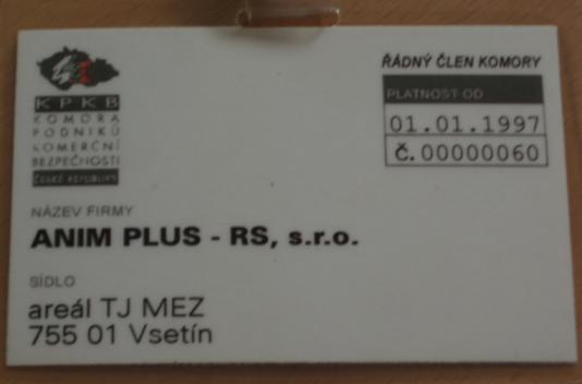 UTB ve Zlíně, Fakulta aplikované informatiky, 2011 55 Obr. 14 Propustková kartička bezpečnostní služby 8.