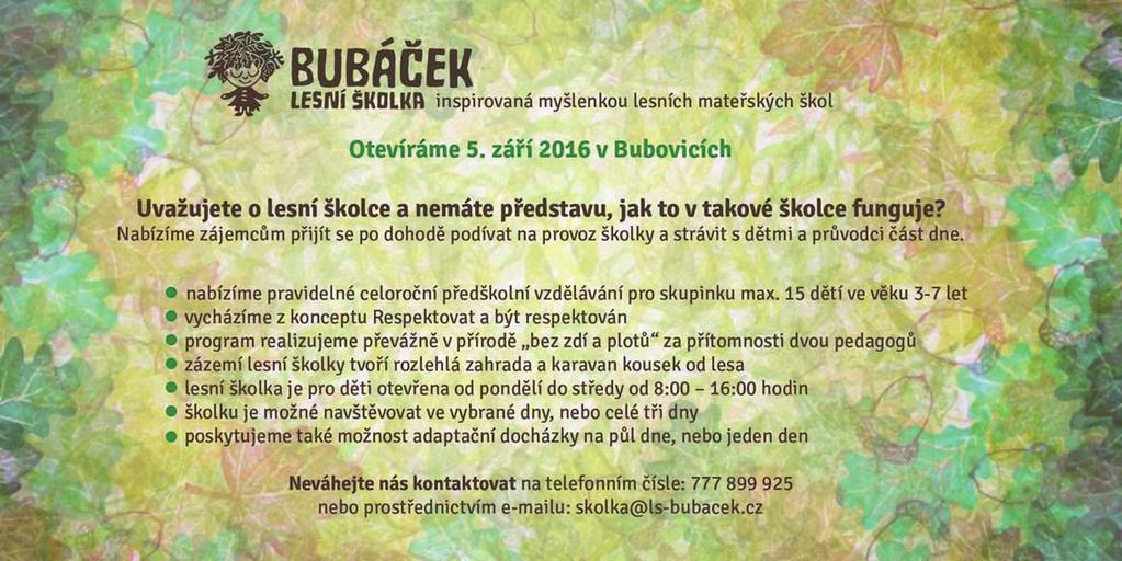 BUBOVICKÝ ZPRAVODAJ /2016 www.tiskjednoduse.