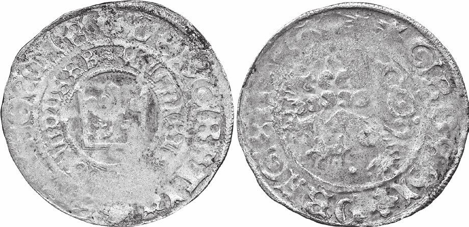 , Av.: koruna s křížky přichycenými linkami k obruči, [)]wladisl[as SEc]unDuS FJ, 3dei9gFatia[3Fex0,]oemie Rv.