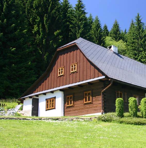 house in Malá Morávka The village of Malá Morávka is a village in the Jeseníky mountains, situated on both sides of the historical land border of Moravia and Silesia, which is created by the Moravice