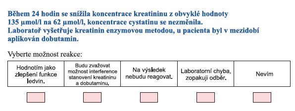 Dobutamin ovlivňuje Trinderovu reakci, která bývá poslední detekční reakcí enzymového stanovení kreatininu.