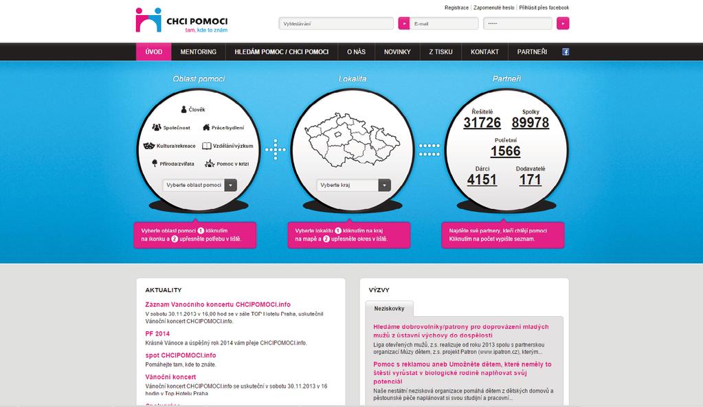 7. Projekty 7.1 Soustavná práce na databázi Během celého roku soustavě pracujeme na úpravách naší databáze, jejímž účelem je propojení všech účastníků neziskového sektoru.