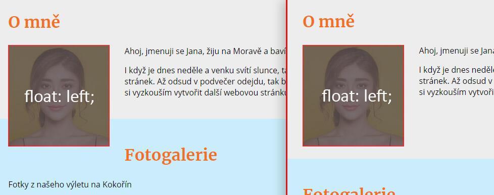 CSS Obtékání obsahu plaveme ven overflow: hidden; zruší přetékání obsahu ven, nastavuje