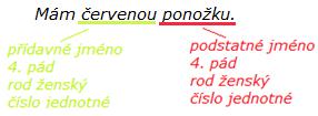 Jak zjistit, jaký má přídavné jméno pád, číslo nebo rod? Přídavné jméno se shoduje s podstatným jménem, ke kterému patří. Mají stejný pád, rod a číslo.