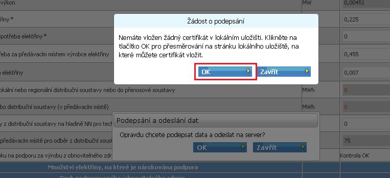 2.3 Nastavení lokálního úložiště certifikátů pro prohlížeče FireFox v.52 a vyšší, Google Chrome a Microsoft Edge Lokální úložiště umožňuje uchovávat certifikáty pro podepisování dat.