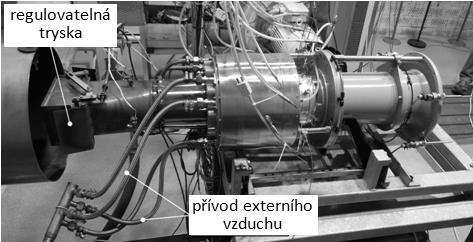 8 MĚŘENÍ NA KOMPRESORU 8.1 USPOŘÁDÁNÍ MĚŘENÍ Kompresor vybavený obtokovým kanálem byl proměřován jako součást experimentálního motoru TX001.