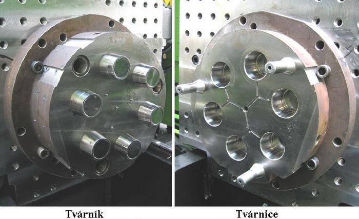 5.1.2. Tvářecí systém Tvářecí části se přímo stýkají s tvářeným materiálem a udělují mu požadovaný tvar.