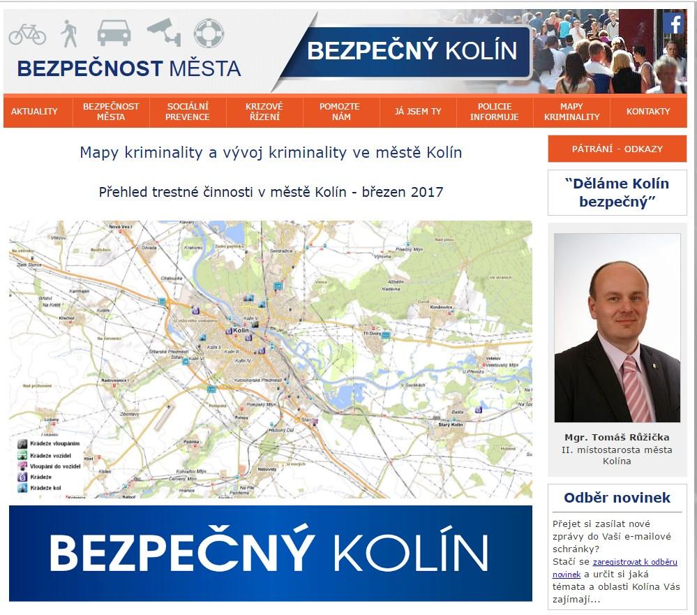 UTB ve Zlíně, Fakulta aplikované informatiky 45 3.7 Bezpečné město - Kolín V okresním městě Kolín v současné době působí 38 strážníků městské policie a 53 policistů obvodního oddělení.