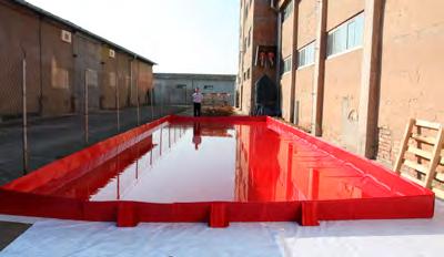 Materiál odolává ropným produktům a kyselinám. Teplotní rozsah použití vany je -3 C až +7 C.