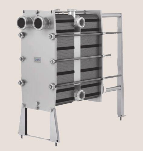 UTB ve Zlíně, Fakulta technologická 41 Obr. 23. Rozebíratelný deskový výměník tepla pro hygienické aplikace ( Alfa Laval Base 10)[14] 5.