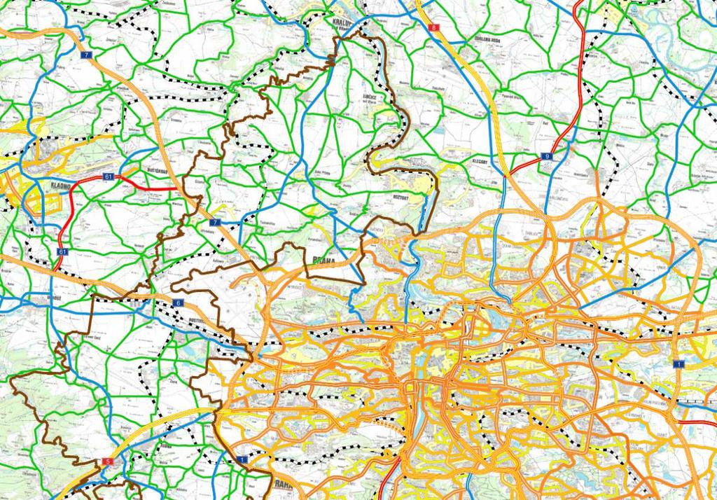 Návrh rozvoje silniční infrastruktury vřešeném území Kladno Libčice n.vlt.