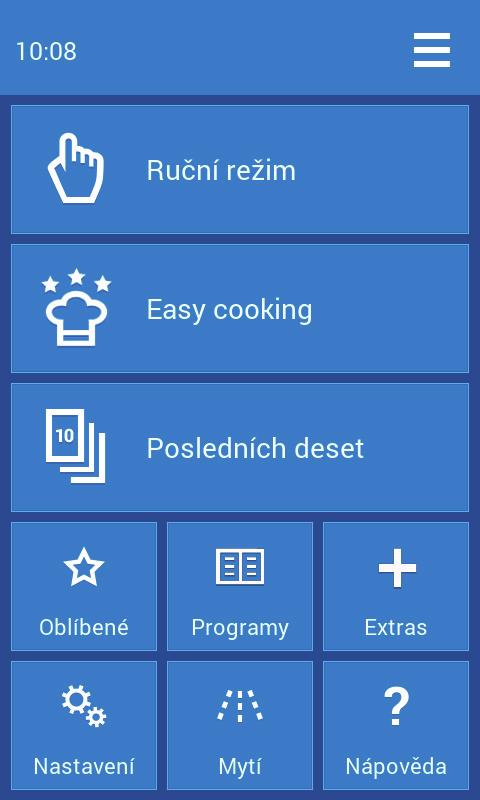 POPIS NEJČASTĚJŠÍCH OBRAZOVEK A ZÁKLADNÍ OBRAZOVKA B RUČNÍ REŽIM A1 A2 A3 A4 A5 A6 A7 A8 A9 A10 A11 A1 A2 A3 A4 A5 A6 A7 A8 A9 A10 A11 Aktuální čas Manuální nastavení vaření Vaření pomocí Easy