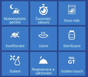 Návod na obsluhu I Konvektomaty Blue Vision I 05 EXTRAS I 5.3 DALŠÍ FUNKCE EXTRAS 5.