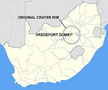 Afrika Vredefort crater is the largest verified impact crater on Earth.