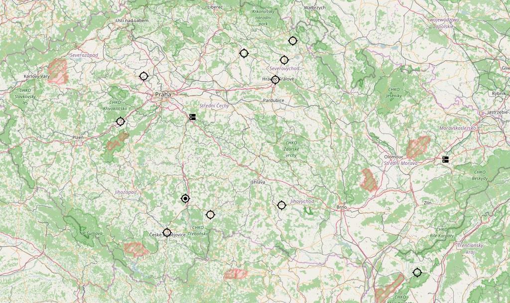 Obr.: Ionogram z 6. 3. 2016. Na obrázku je patrná skoková změna hustoty elektronů na konci první třetiny dne.