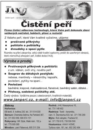 PODBRDSKÉ NOINY 3 INFORMACE, INZERCE STRANA 9 /3/ RADEK ŠKÁRA s.r.o.