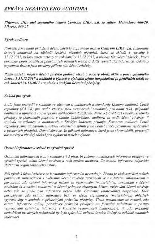 10. ZPRÁVA AUDITORA 38