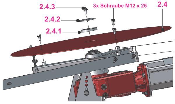 11.6 krycího talíře 11.6.1 krycího talíře se 3 rameny šrouby M12 x 25 krycí talíř (2.