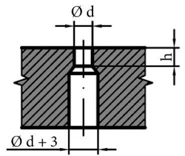 V případě použití výstředníkových lisů je upínací deska opatřena stopkou umístěnou v těžišti sil, u beranu je deska připevňována upínkami (kotevní místa jsou zesíleny).