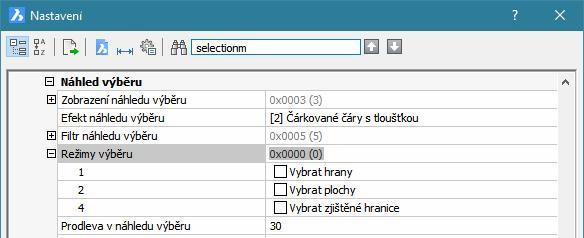 Výběr hran, ploch nebo těles BricsCAD > Přímé modelování Některé nástroje přímého modelování umožňují manipulaci jak s hranami a plochami těles, tak s celými tělesy (např. nástroj Přesunout ).