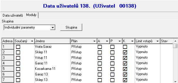 ACCO SATEL 37 13. Pokud má být kód změněn uživatelem, klikněte na tlačítko VYKONEJ. Dojde k zobrazení příslušné hlášky v okně programu.