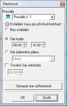 48 SATEL ACCO Vyberte typ informace zobrazované v seznamu přítomnosti (např. přítomnost, pozdní příchod, atd.). Poznámky: Obr. 37. Okno VLASTNOSTI.