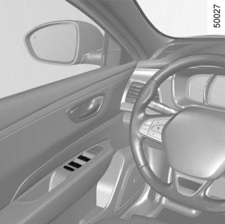 5 4 1 3 2 6 Bezpečnost cestujících na zadních sedadlech Řidič může deaktivovat funkci ovládání zadních oken stisknutím spínače 4. Na přístrojové desce se zobrazí potvrzující zpráva.