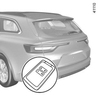 Externím ovladačem otevírání zadních výklopných dveří Stiskněte ovladač 2.