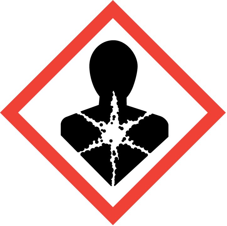 1272/2008 (CLP)Směsi: SDS < 2015 : # Akutní toxicita (orální), kategorie 4 Senzibilizace kůže, kategorie nebezpečnosti 1 Toxicita pro reprodukci, kategorie 2 Nebezpečný pro vodní prostředí akutně,