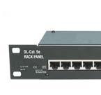 DL-Cat. 5e 8 RACK PANEL DL-Cat. 5e 16 RACK PANEL DL-Cat. 5e 24 RACK PANEL Přepěťová ochrana pro Ethernet Cat. 5 nebo Cat. 5e do 19 stojanů Určená k ochraně až 24 portů Ethernet Cat. 5 nebo Cat. 5e. Instaluje se na rozhraní zón LPZ 2 a LPZ 3 těsně před zařízení.