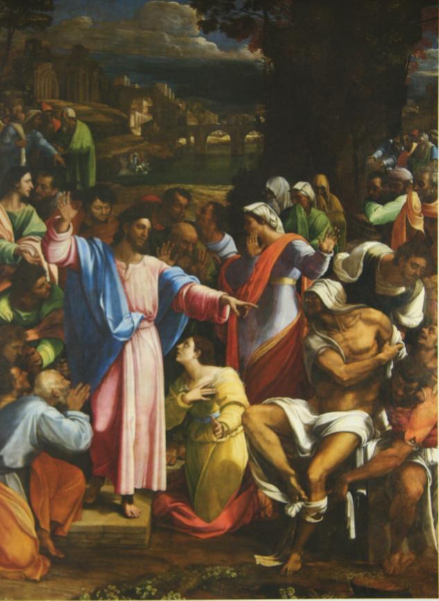 26. Vzkříšení Lazara, Sebastiano del Piombo, 1517 1519, olej na dřevě,