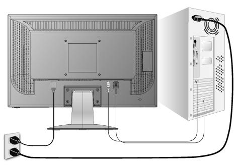 Rychlá instalace 1. Připojení napájecího kabelu a adaptéru AC/DC 2. Připojení videokabelu Zkontrolujte, zda jsou monitor LCD a počítač VYPNUTÉ. V případě potřeby odmontujte kryty zadního panelu.