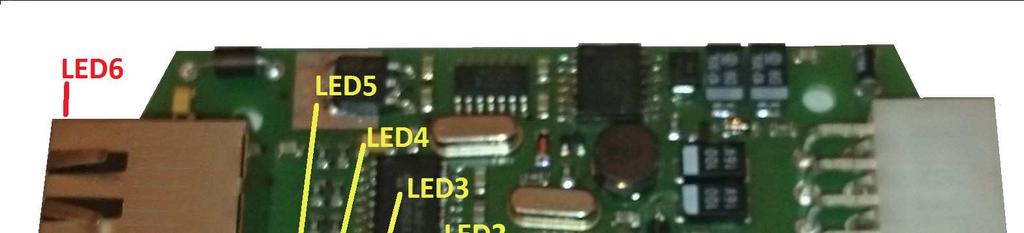 5 GREEN Indikuje příchod paketu (TCPIP paket, ping apod.) 6 YELLOW Indikuje připojení ethernetového kabelu. Funkce indikačních LED verze HW 1.