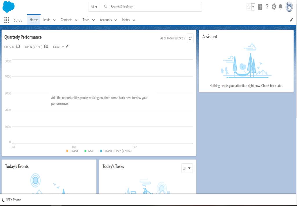 Popis prostředí uživatele v CRM Salesforce V uživatelském prostředí je