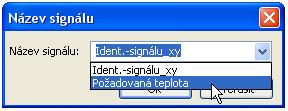 kliknutí Přepsání předem zadaného názvu signálu Signal-Kennung_xy