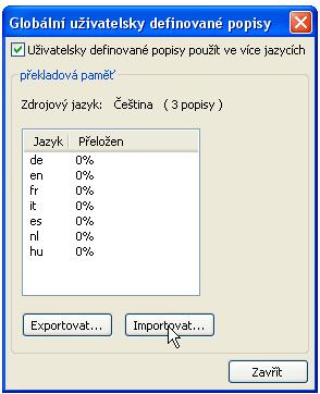 Funkční datové objekty / Přístroje s technologií X2 Příklad souboru csv po expoertu a překladu: V souboru csv může programátor zadat