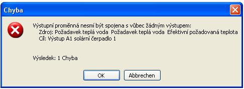 Modře vyznačené výstupní proměnné mohou být spojeny s výstupy.