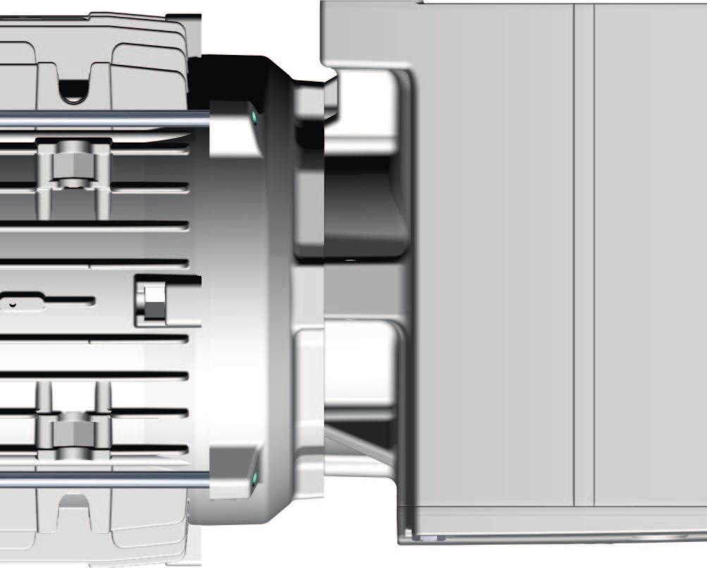 Mechanická instalace Montáž nových komponentů Kontrola přesahu žebra Svislá montáž 1. Motor by měl vykazovat (relativně vůči převodovce) požadovanou polohu svorkovnice.