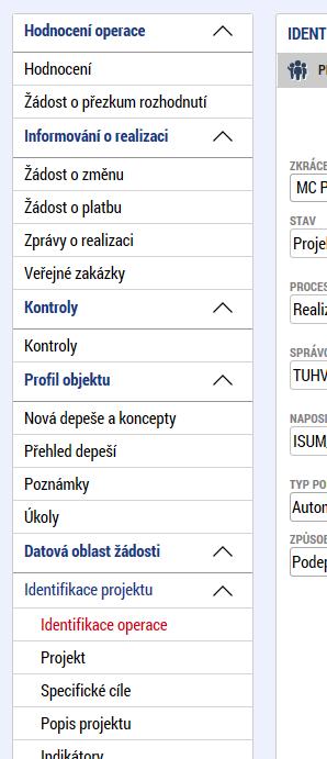 Záznamy změn týkajících se zakázek, které příjemce zařadil do zprávy o realizaci projektu založené nejpozději 21. 8. 2017, budou do dat projektu promítnuty na základě této zprávy.