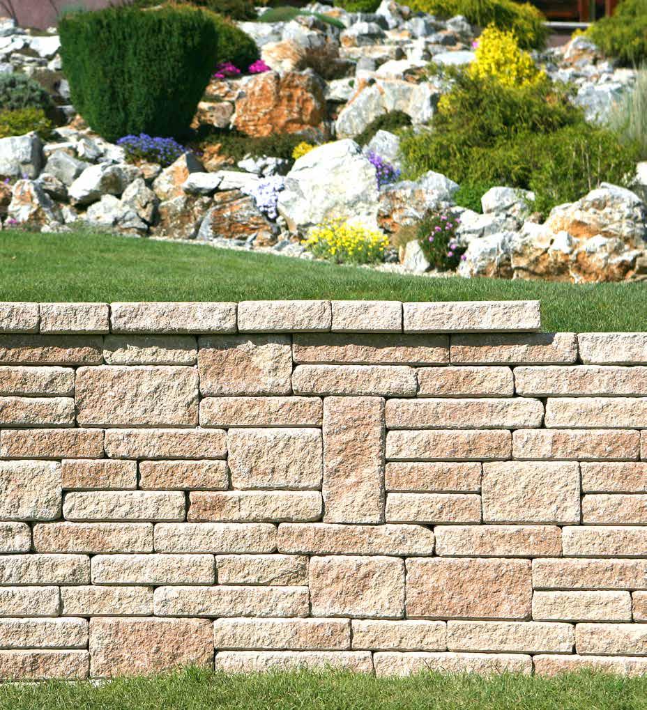 FRGMENT / štípaný FRGMENT je stavební prvek určený především ke stavbě nízkých opěrných zdí, teras a dělících zídek.
