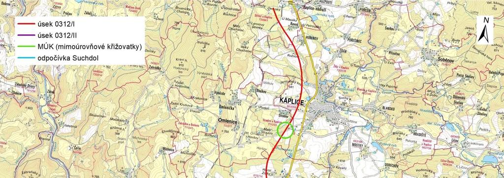 2. Údaje o záměru 2.1. Základní údaje Název Dálnice D3 0312 Kaplice-nádraží Nažidla Dolní Dvořiště, státní hranice.