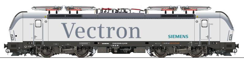 1.4.1.5 SIEMENS X4-E VECTRON Obrázek 36 Lokomotiva VECTRON od firmy SIEMENS [31] Lokomotiva Vectron je dalším vývojovým stupněm předešlých úspěšných a provozem prověřených lokomotiv typu Eurosprinter