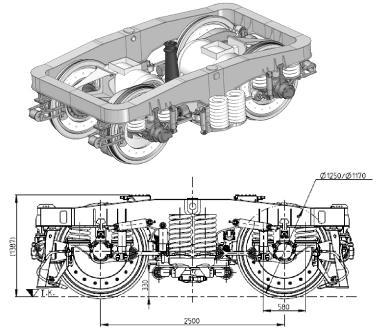 Obrázek 41 Podvozek lokomotivy EMIL