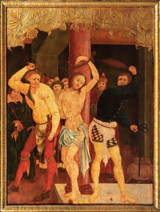 2. 12. 2018 PRAHA, ŽOFÍN 178 Hans Leonhard Schäufelin (1480/1485 1538/1540) Bičování Krista tempera na dřevěné desce, kolem roku 1515, nesign.