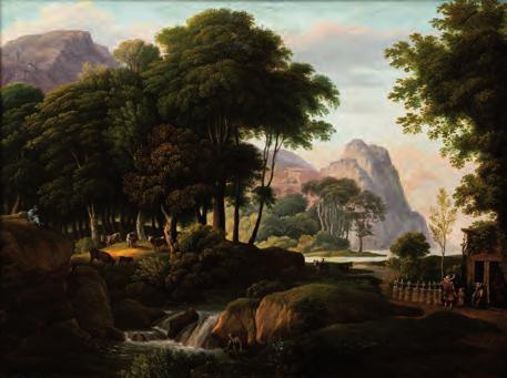 GALERIE KODL 81. AUKČNÍ DEN SAMOSTATNÁ AUKCE 191 Antonín Mánes (1784 1843) Horská krajina olej na papíře fixovaný na plátně, kolem roku 1825, sign.