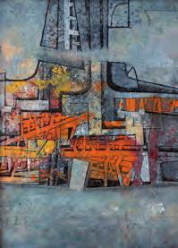 2. 12. 2018 PRAHA, ŽOFÍN 41 Václav Tikal (1906 1965) Střetnutí a Z cyklu Vzdušné zámky tempera na lepence, 1961 a 1962, nesign.